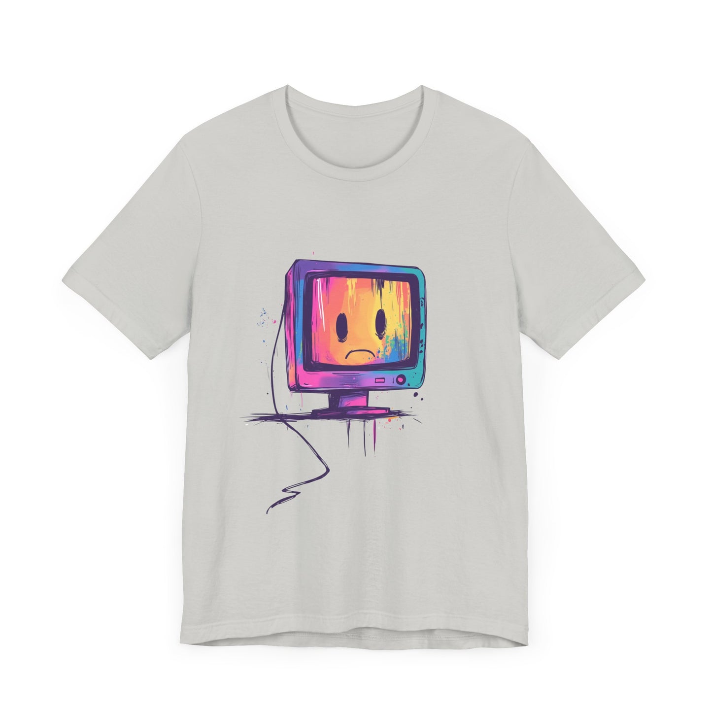 Colorful Linux Sad PC Unisex Tee, T-Shirt, Shirt, Top, Clothing, Apparel