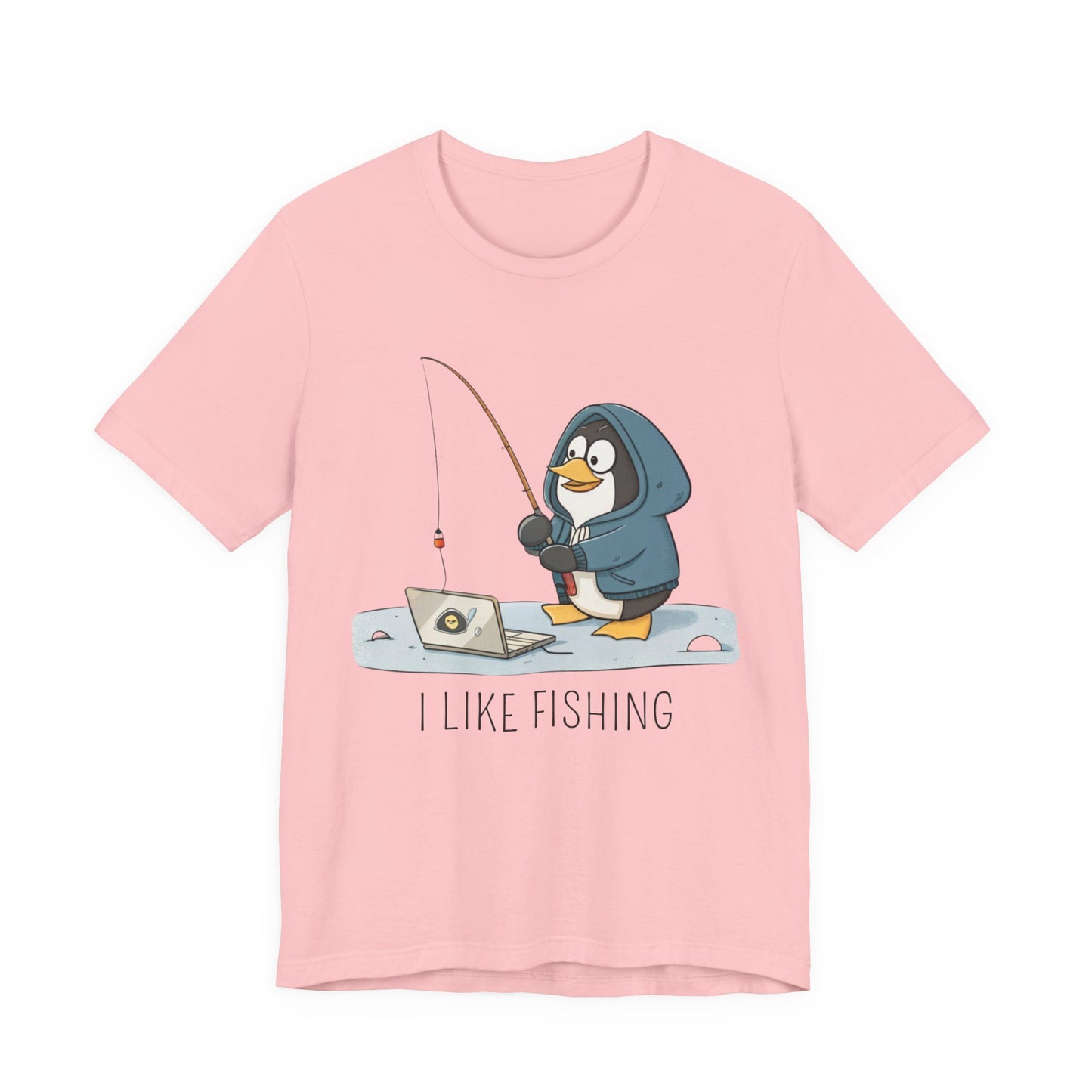Funny Tux Fishing T-Shirt – Penguin Gift for Techies