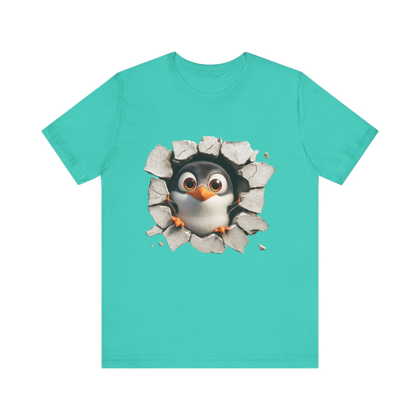 Tux Pinguin T-Shirt, Penguin Lover Gift, Animal Print Apparel, Short Sleeve Tee, Cute Animal Shirt