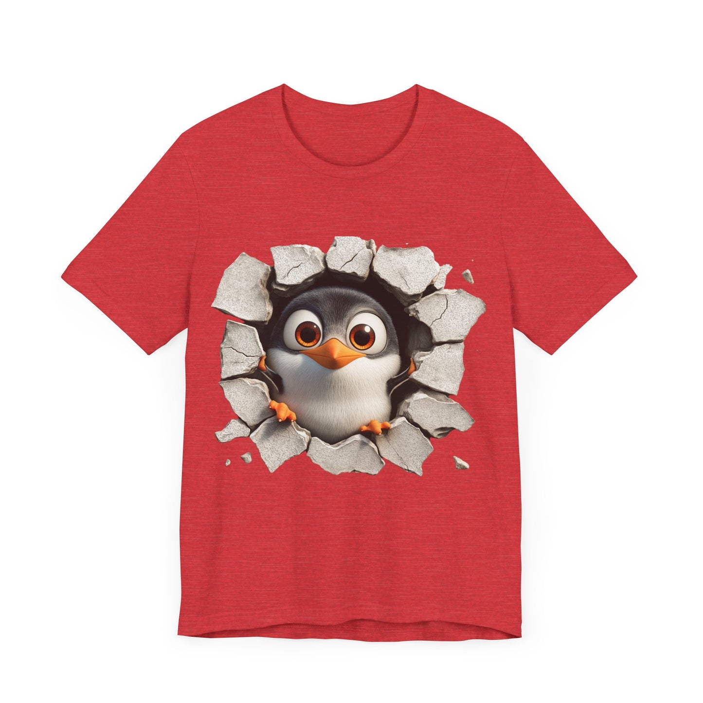 Tux Pinguin T-Shirt, Penguin Lover Gift, Animal Print Apparel, Short Sleeve Tee, Cute Animal Shirt