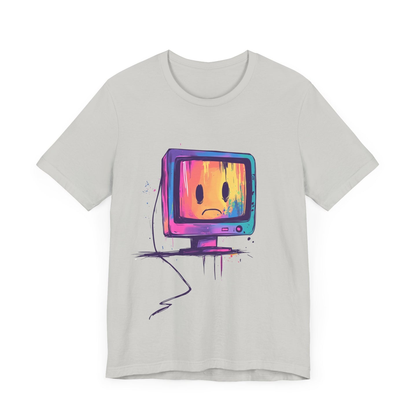 Colorful Linux Sad PC Unisex Tee, T-Shirt, Shirt, Top, Clothing, Apparel