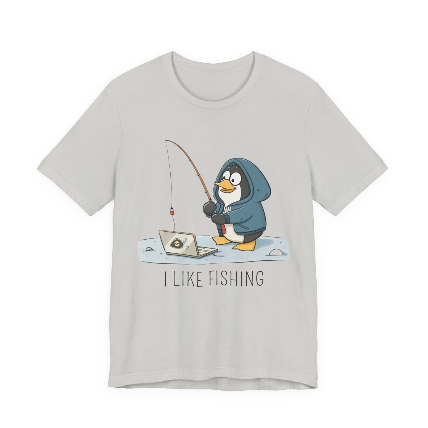Funny Tux Fishing T-Shirt – Penguin Gift for Techies