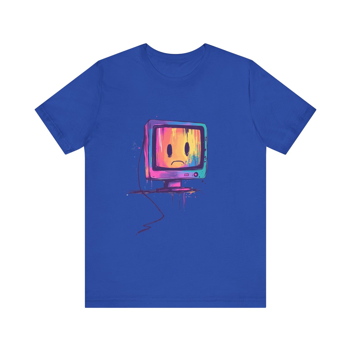 Colorful Linux Sad PC Unisex Tee, T-Shirt, Shirt, Top, Clothing, Apparel