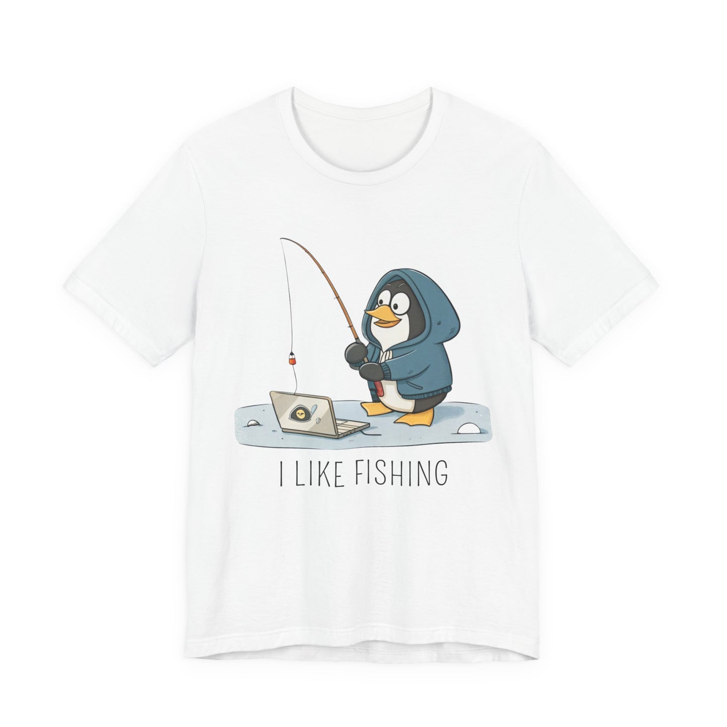 Funny Tux Fishing T-Shirt – Penguin Gift for Techies