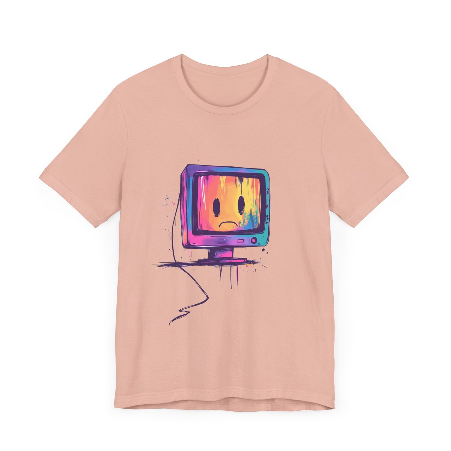 Colorful Linux Sad PC Unisex Tee, T-Shirt, Shirt, Top, Clothing, Apparel