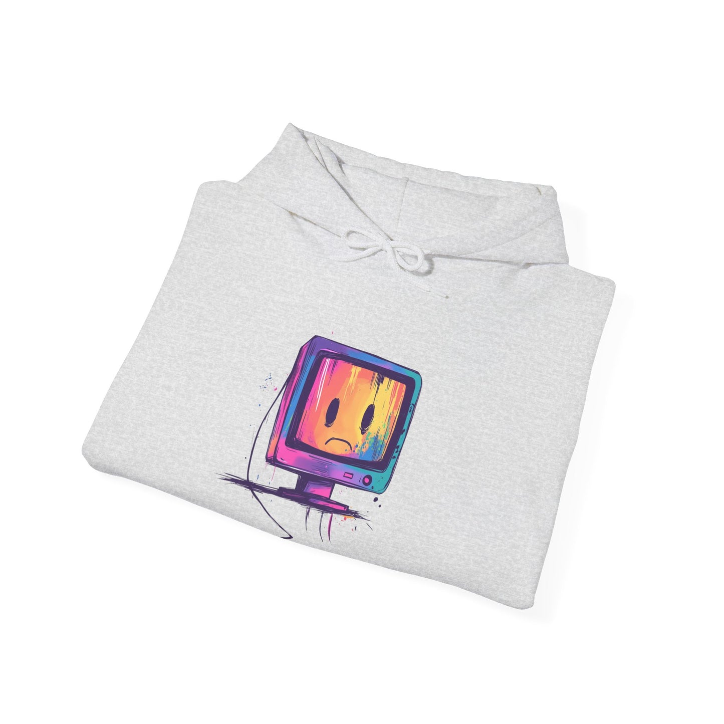 Sad PC Colorful Hoodie Sweatshirt, Unisex Jumper, Graphic Pullover, Computer Geek Gift, Tech Lover Present