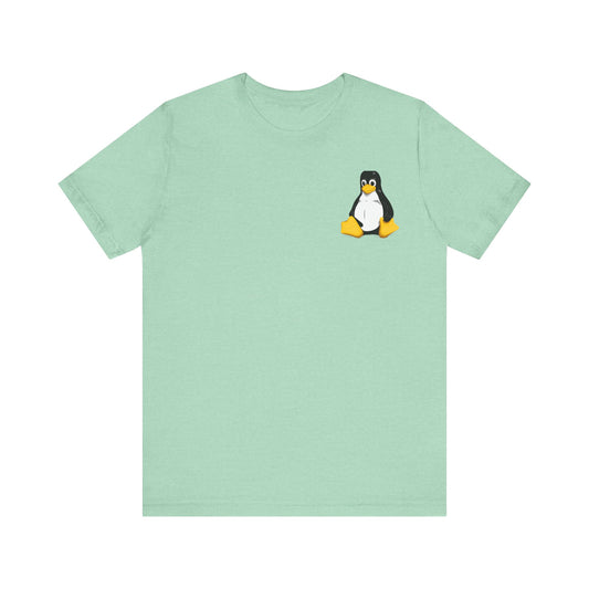 Linux Tux Penguin Tee Shirt, Linux Computer Nerd Gift, Geeky Tech Graphic Tee, Unisex Jersey Short Sleeve Shirt, Programmer Coding Shirt,