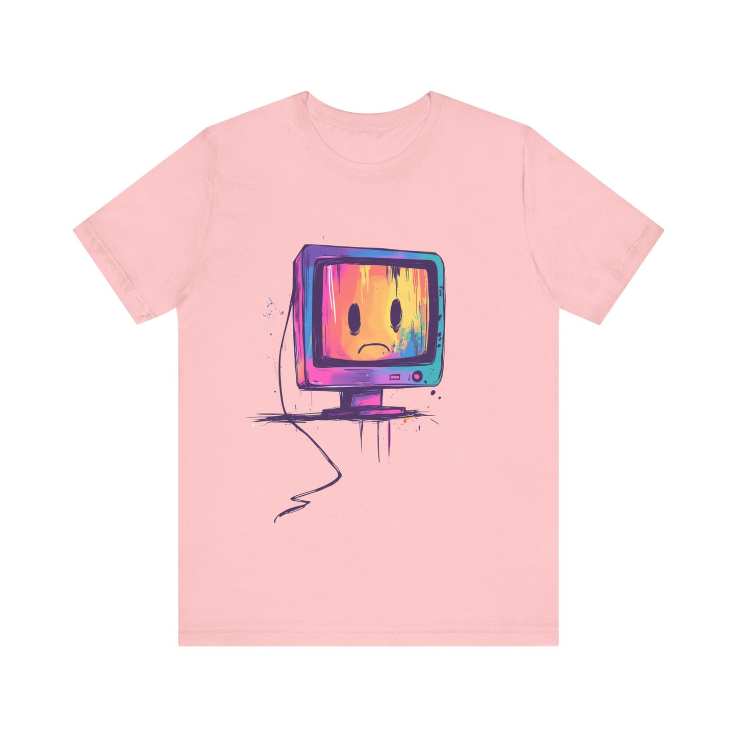 Colorful Linux Sad PC Unisex Tee, T-Shirt, Shirt, Top, Clothing, Apparel