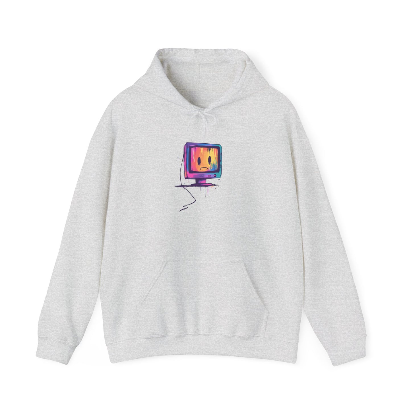 Sad PC Colorful Hoodie Sweatshirt, Unisex Jumper, Graphic Pullover, Computer Geek Gift, Tech Lover Present