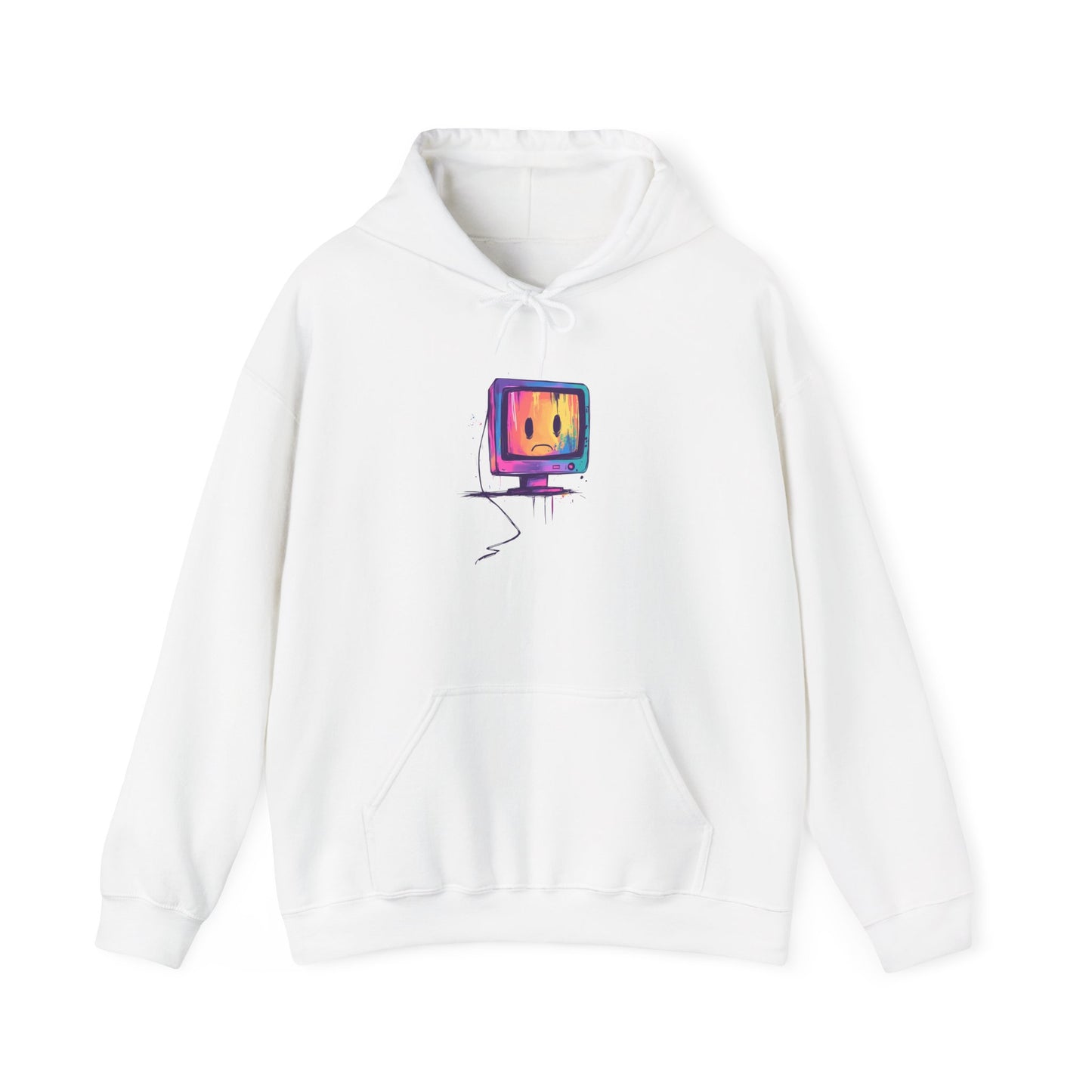 Sad PC Colorful Hoodie Sweatshirt, Unisex Jumper, Graphic Pullover, Computer Geek Gift, Tech Lover Present