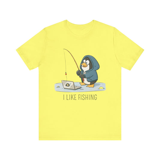 Funny Tux Fishing T-Shirt – Penguin Gift for Techies