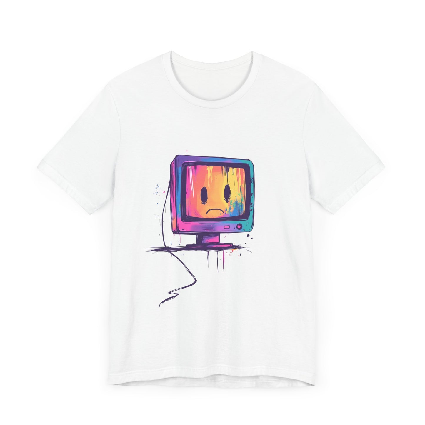 Colorful Linux Sad PC Unisex Tee, T-Shirt, Shirt, Top, Clothing, Apparel