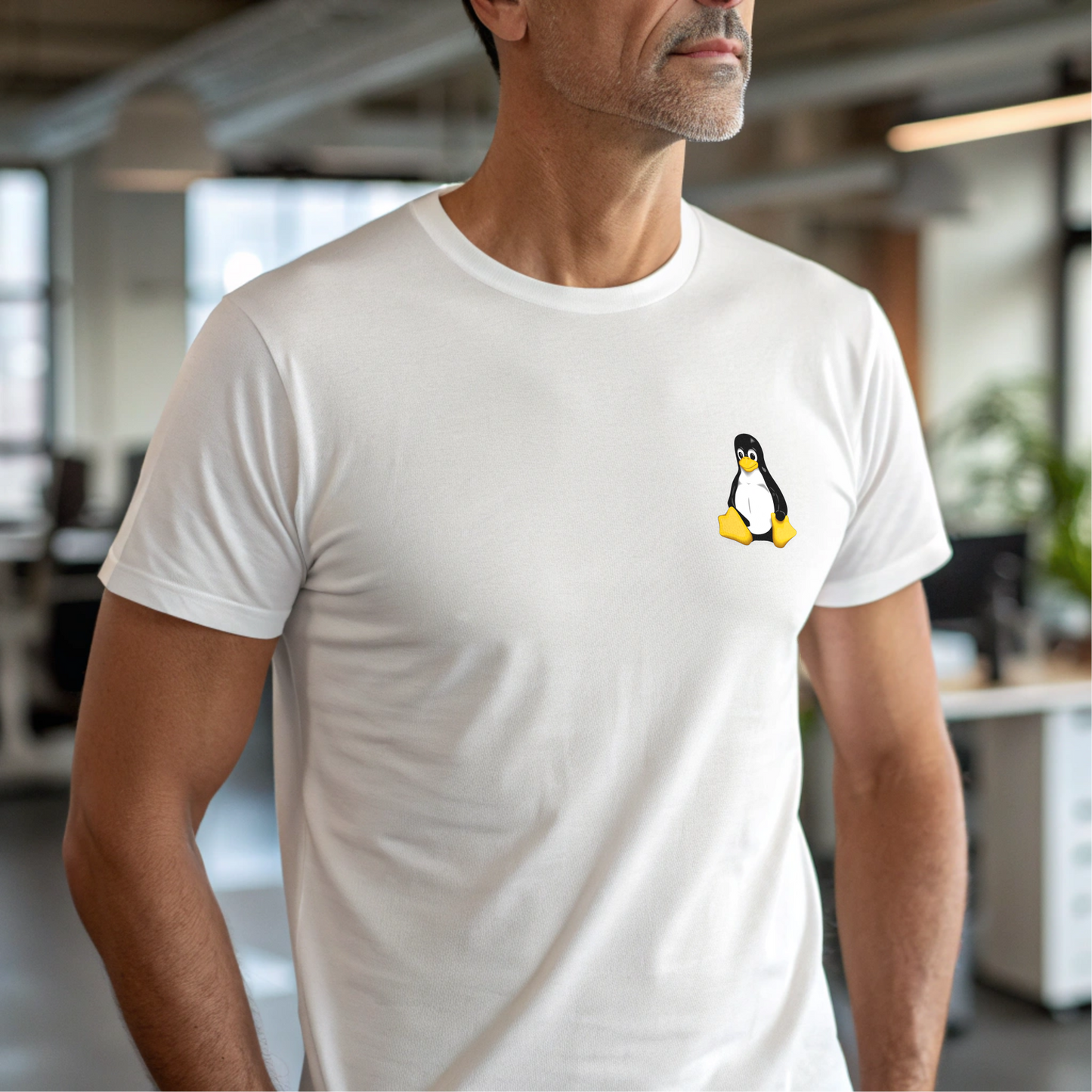 Linux Tux: Official Programmer's Mascot Tee - Debugging Style