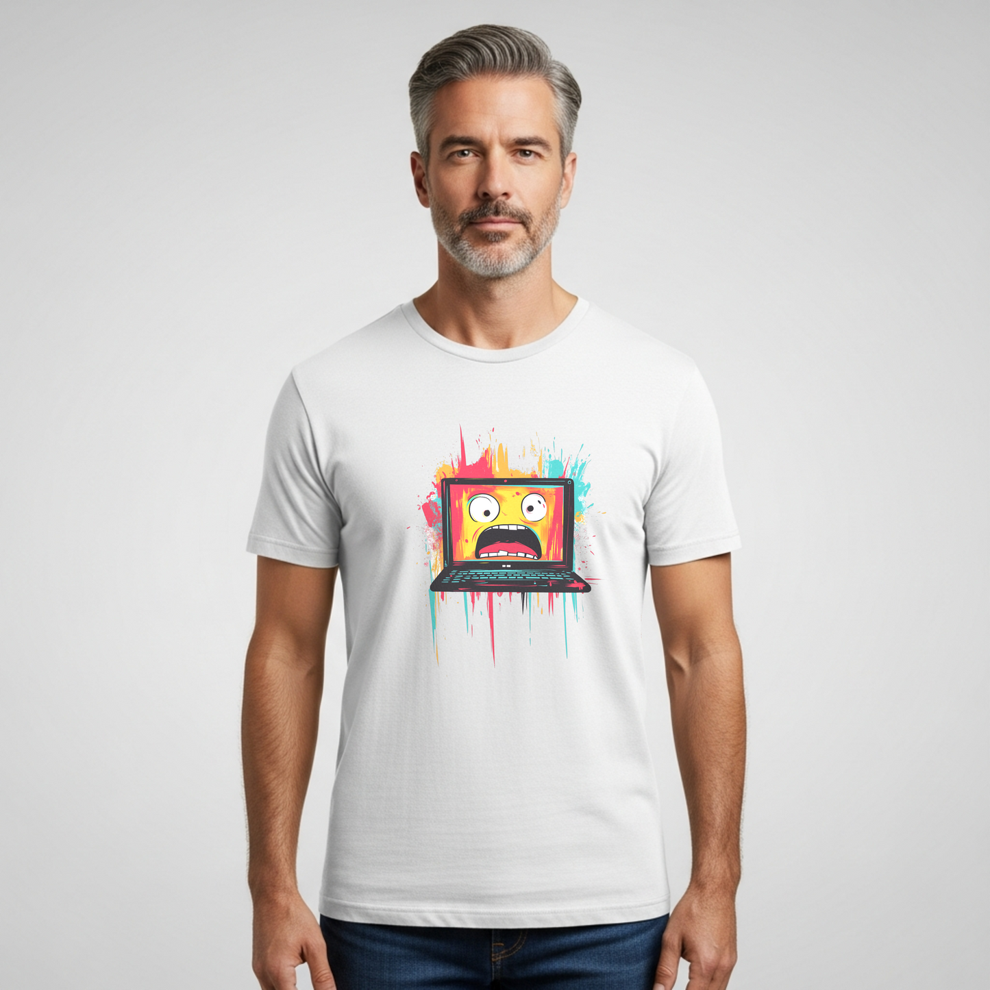 Dev Life Chromatic Laptop Art T-Shirt