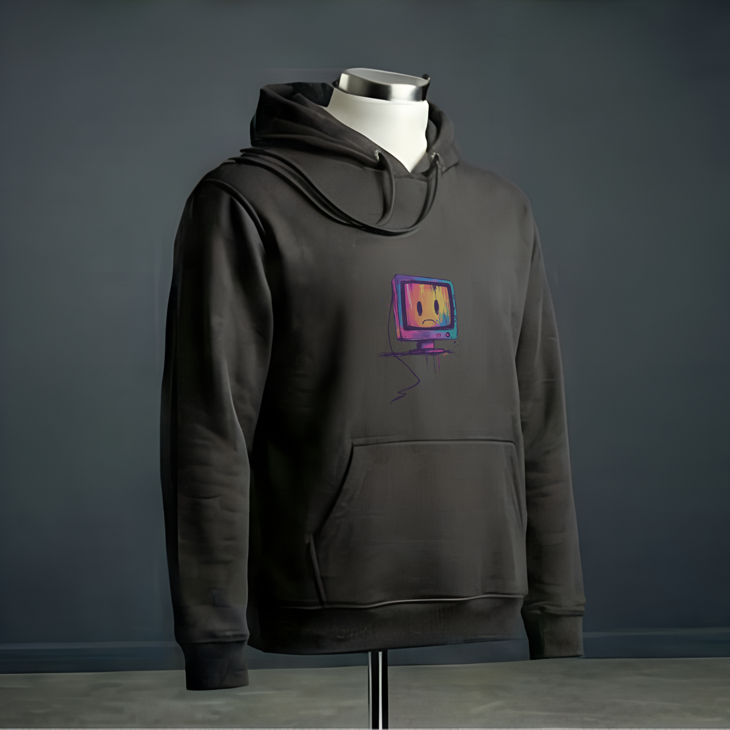 Sad PC Colorful Hoodie Sweatshirt, Unisex Jumper, Graphic Pullover, Computer Geek Gift, Tech Lover Present