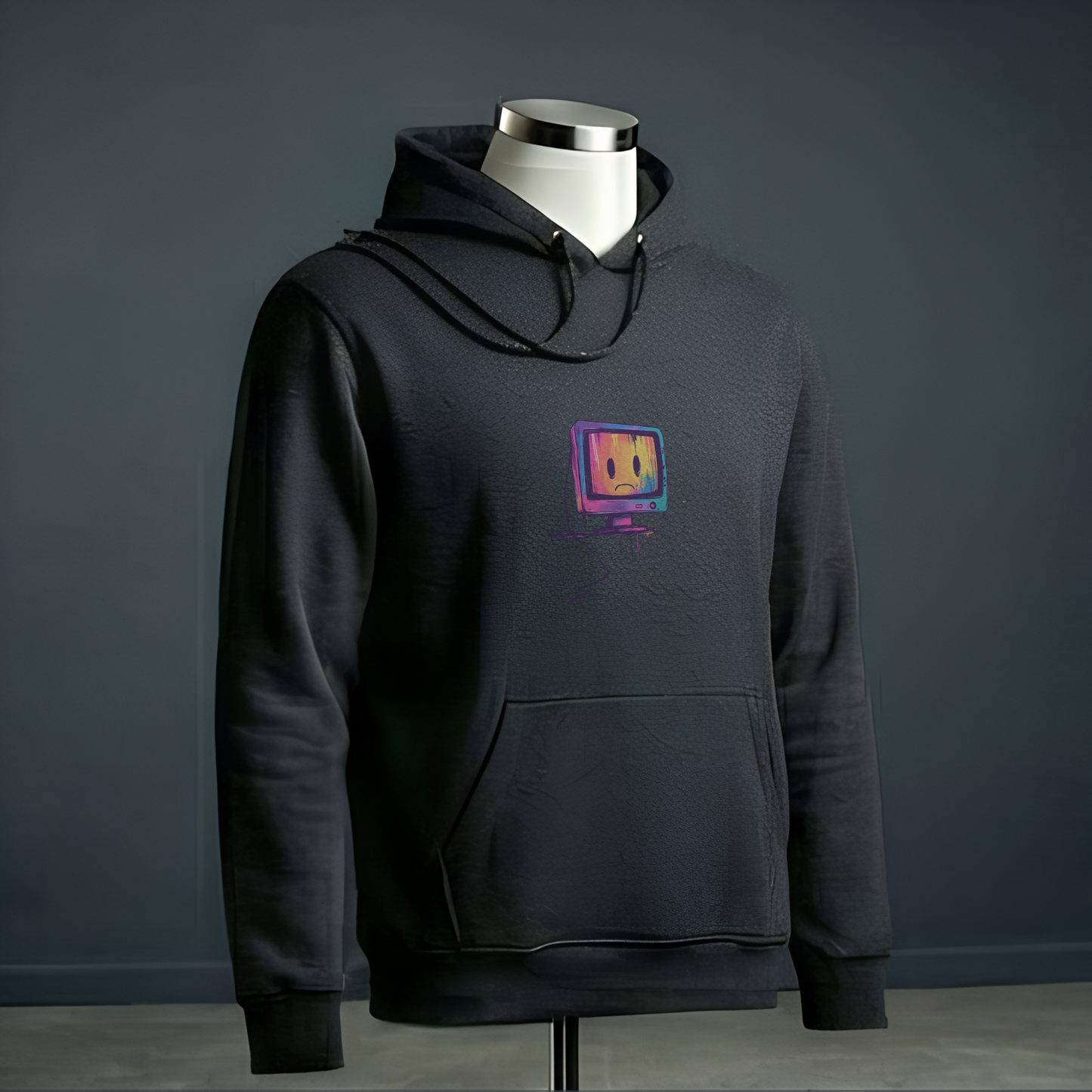 Sad PC Colorful Hoodie Sweatshirt, Unisex Jumper, Graphic Pullover, Computer Geek Gift, Tech Lover Present