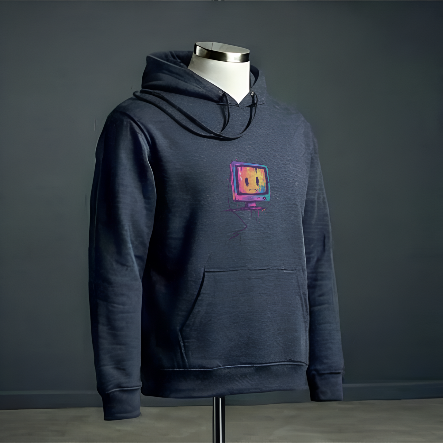 Sad PC Colorful Hoodie Sweatshirt, Unisex Jumper, Graphic Pullover, Computer Geek Gift, Tech Lover Present