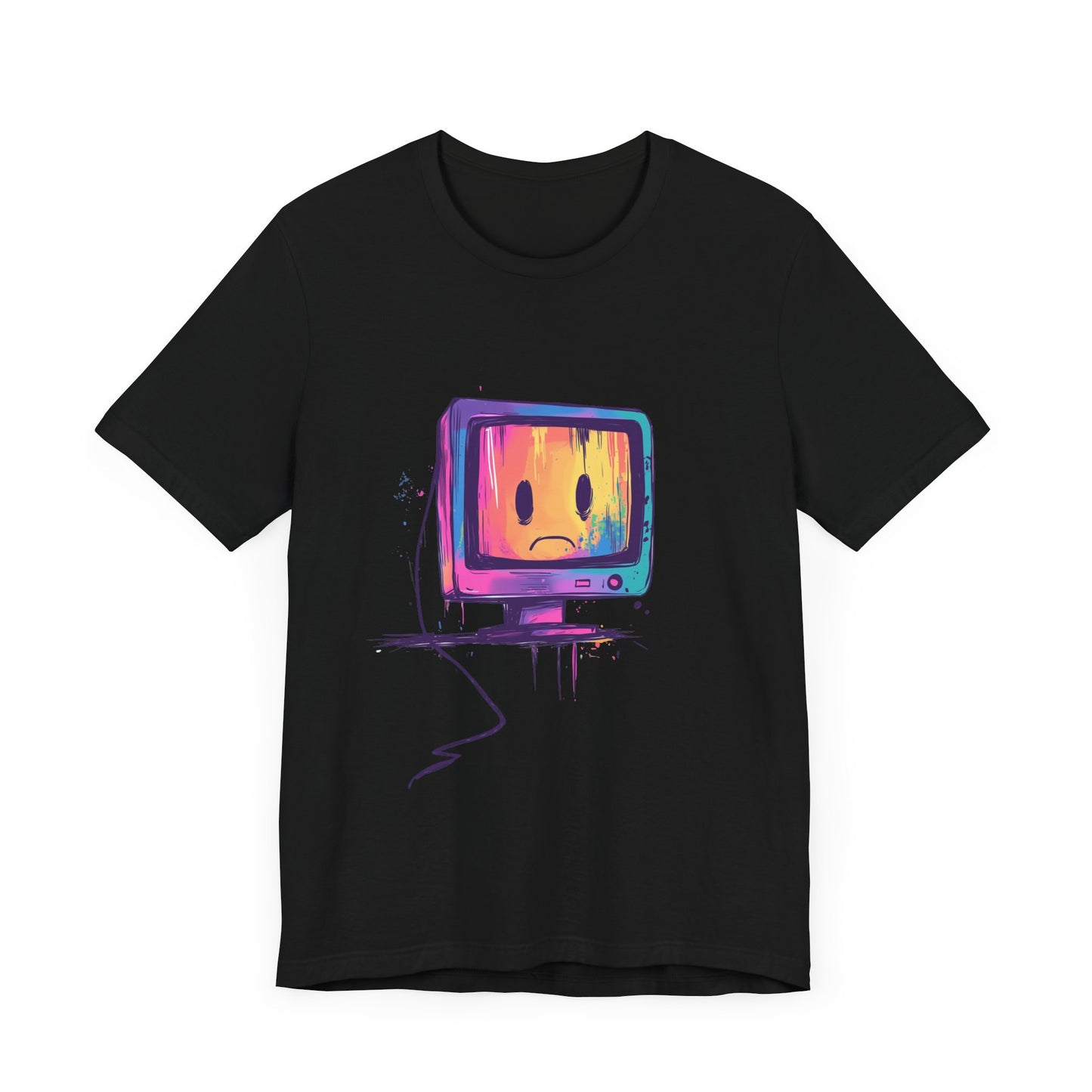 Colorful Linux Sad PC Unisex Tee, T-Shirt, Shirt, Top, Clothing, Apparel