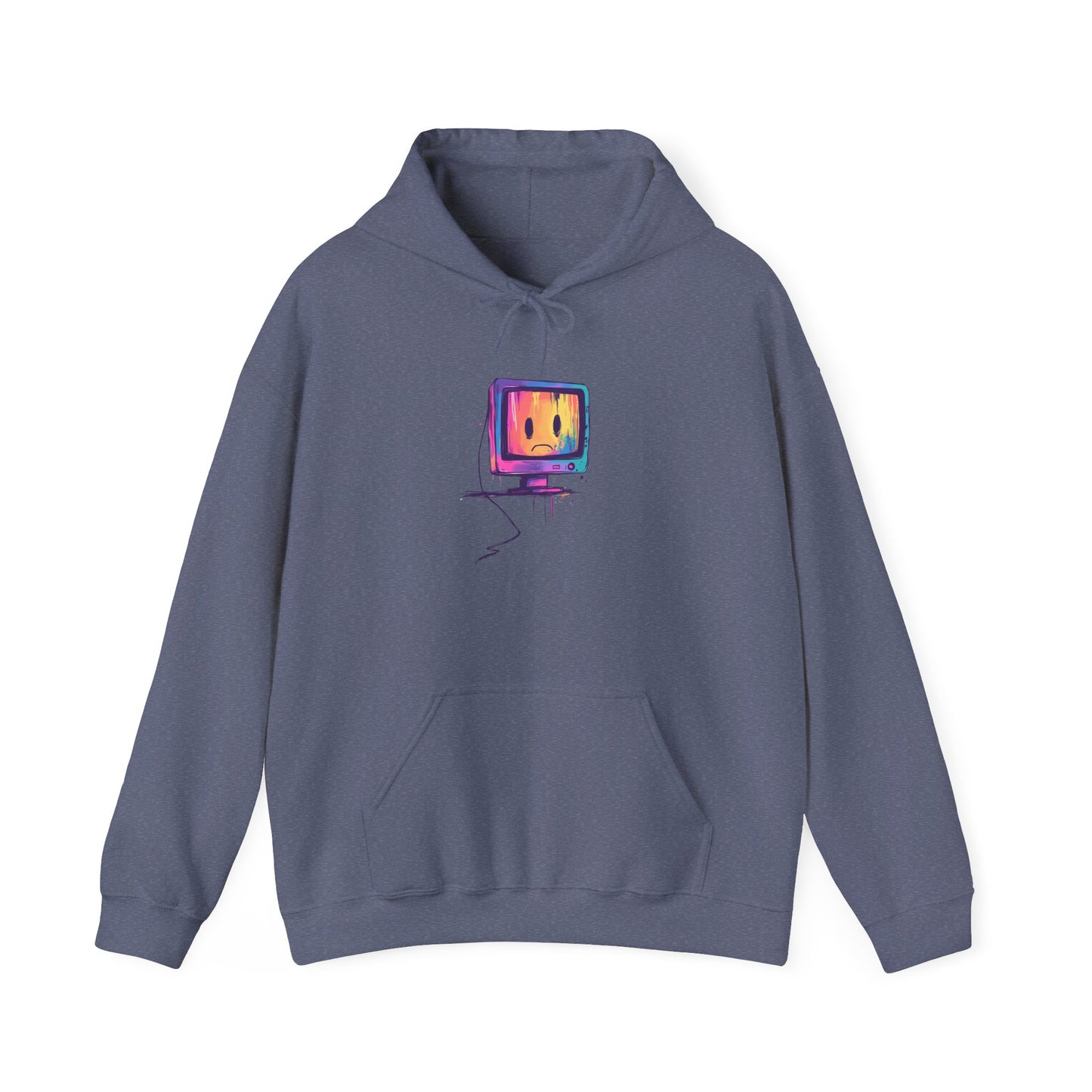 Sad PC Colorful Hoodie Sweatshirt, Unisex Jumper, Graphic Pullover, Computer Geek Gift, Tech Lover Present