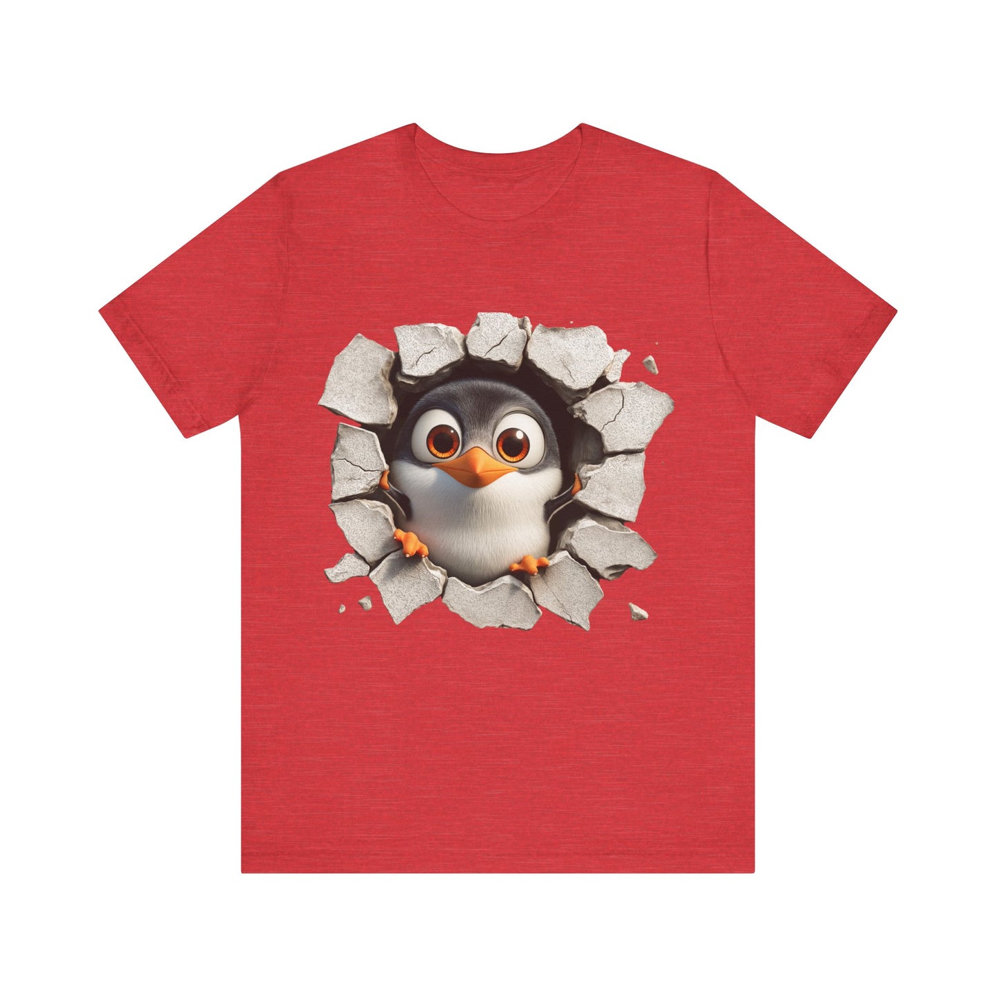 Tux Pinguin T-Shirt, Penguin Lover Gift, Animal Print Apparel, Short Sleeve Tee, Cute Animal Shirt