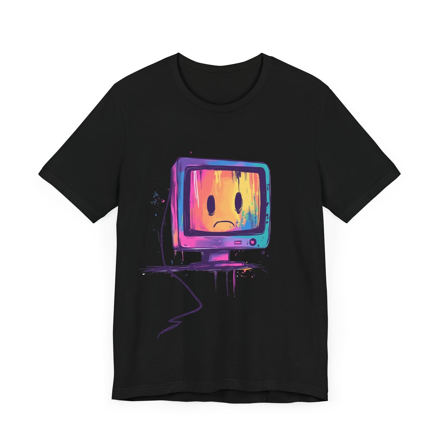 Colorful Linux Sad PC Unisex Tee, T-Shirt, Shirt, Top, Clothing, Apparel