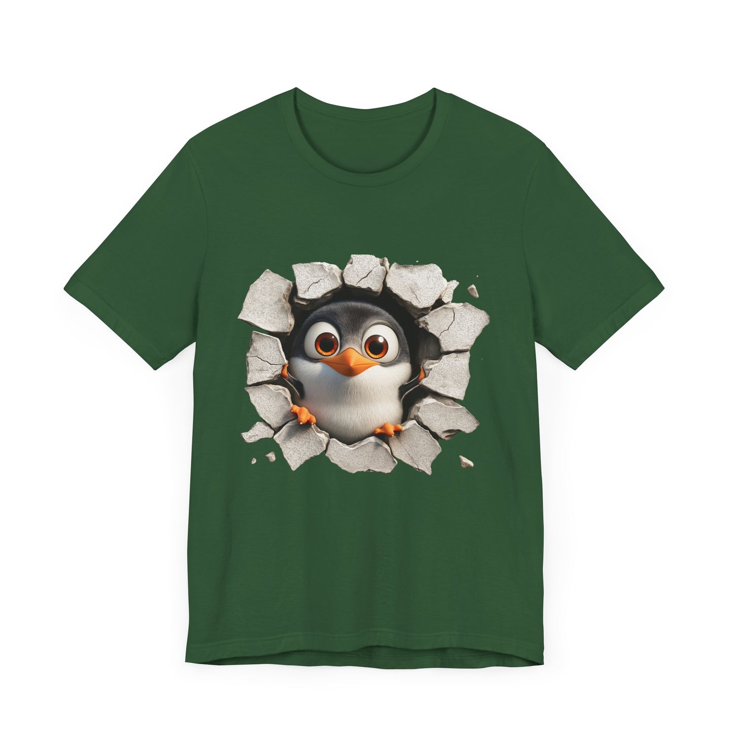 Tux Pinguin T-Shirt, Penguin Lover Gift, Animal Print Apparel, Short Sleeve Tee, Cute Animal Shirt