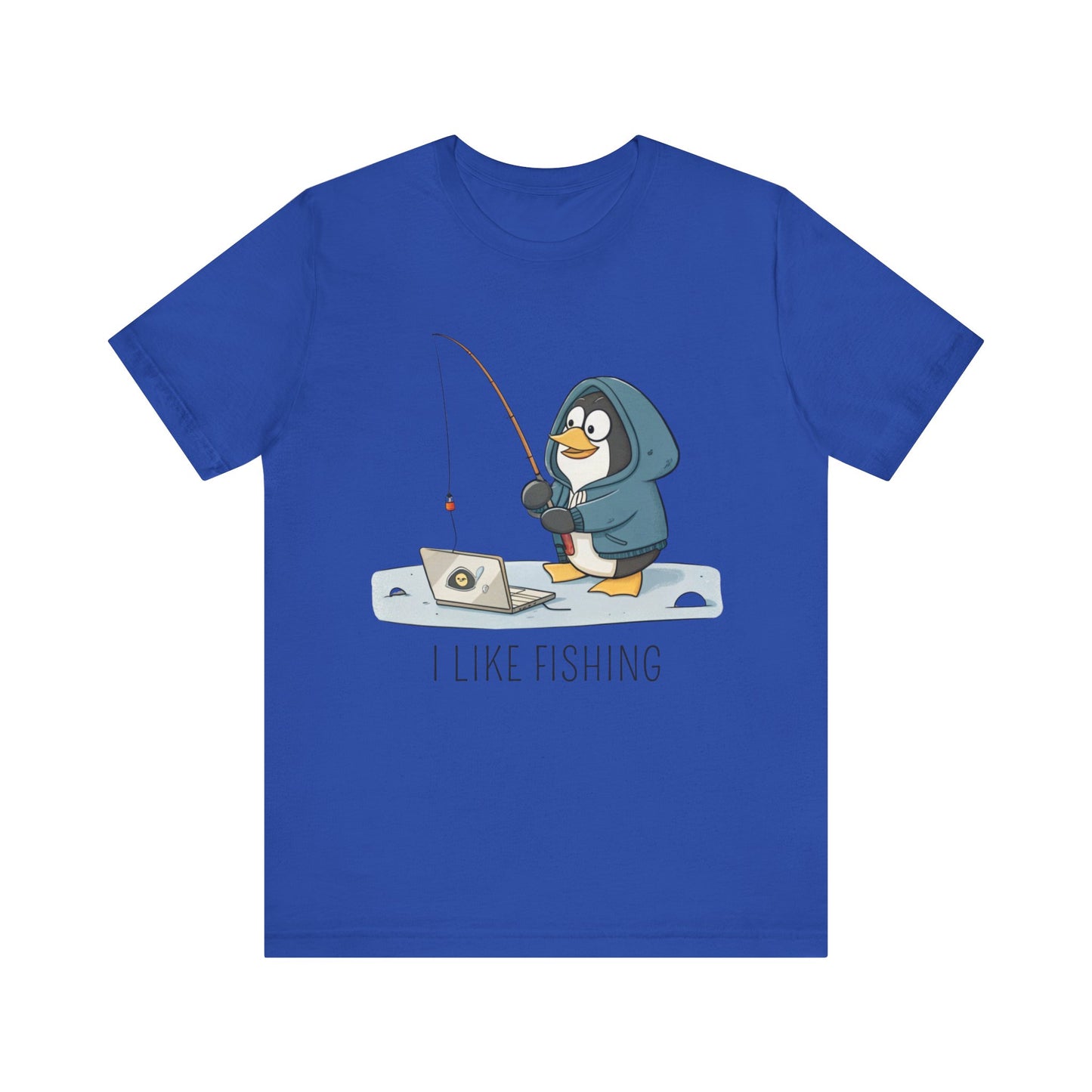 Funny Tux Fishing T-Shirt – Penguin Gift for Techies