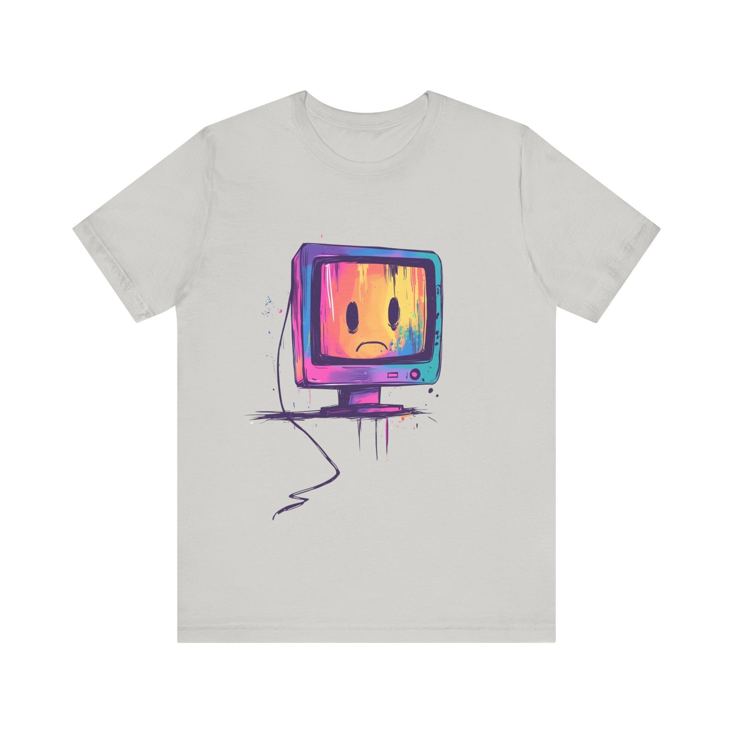 Colorful Linux Sad PC Unisex Tee, T-Shirt, Shirt, Top, Clothing, Apparel