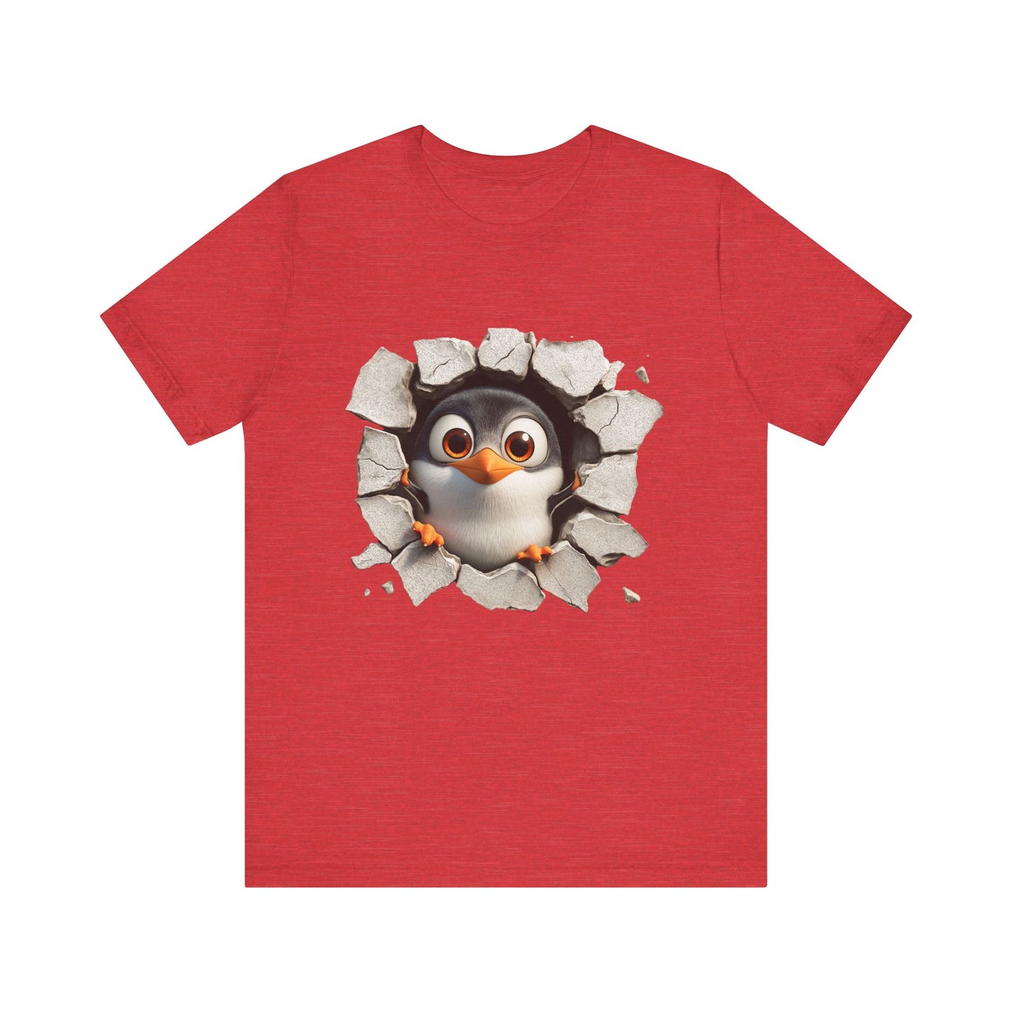 Tux Pinguin T-Shirt, Penguin Lover Gift, Animal Print Apparel, Short Sleeve Tee, Cute Animal Shirt