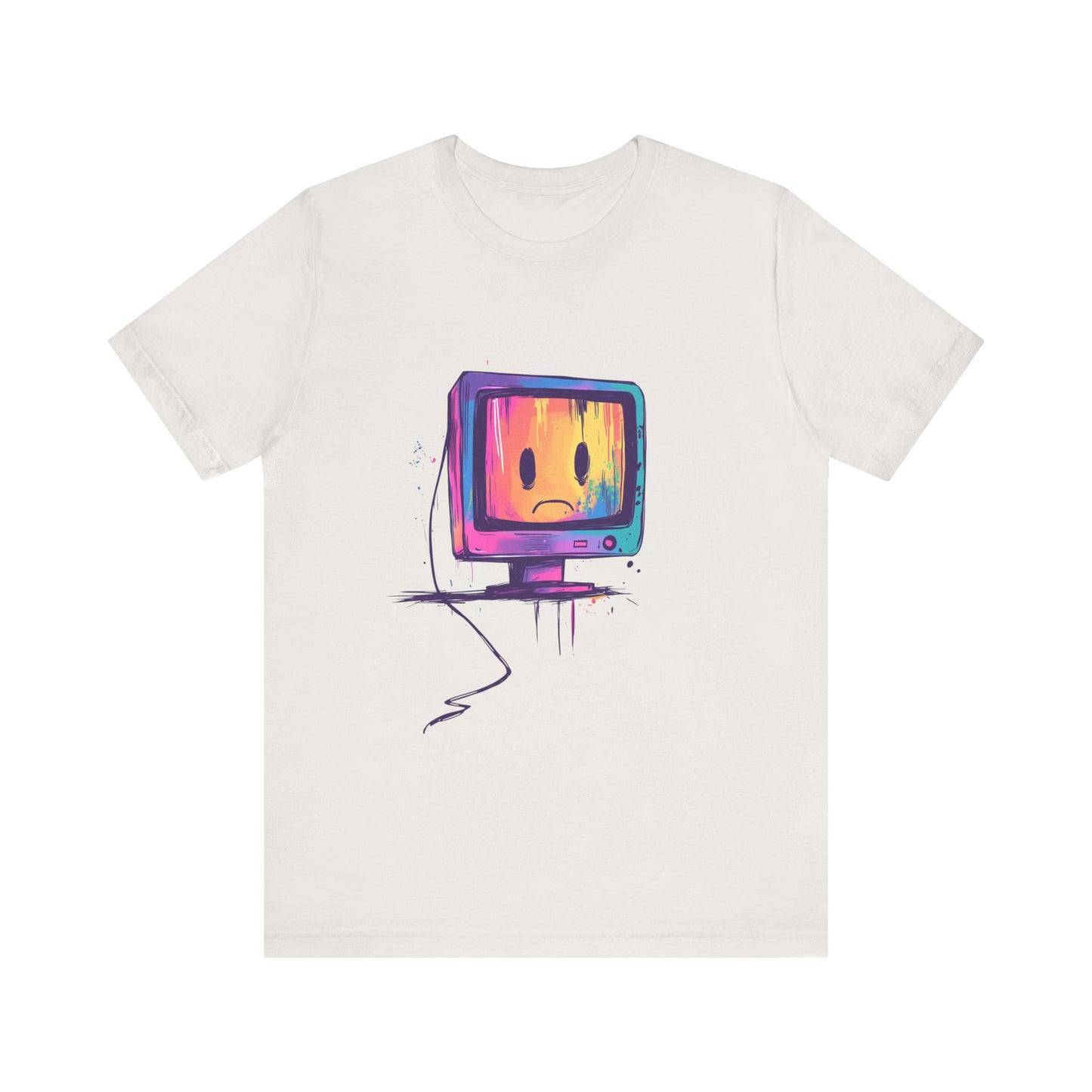 Colorful Linux Sad PC Unisex Tee, T-Shirt, Shirt, Top, Clothing, Apparel