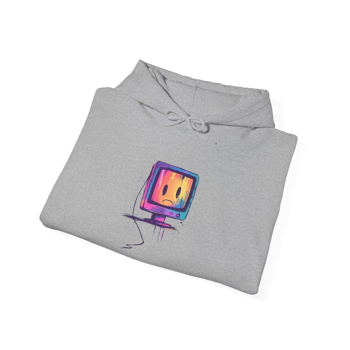 Sad PC Colorful Hoodie Sweatshirt, Unisex Jumper, Graphic Pullover, Computer Geek Gift, Tech Lover Present