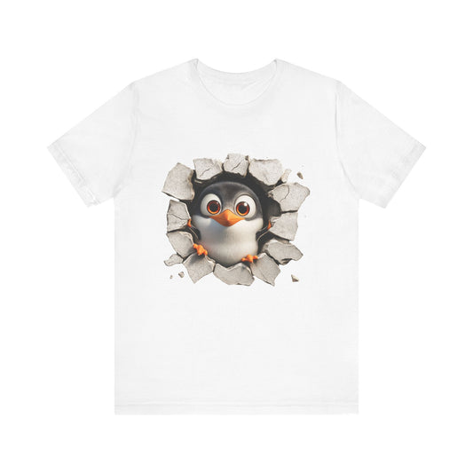 Tux Pinguin T-Shirt, Penguin Lover Gift, Animal Print Apparel, Short Sleeve Tee, Cute Animal Shirt