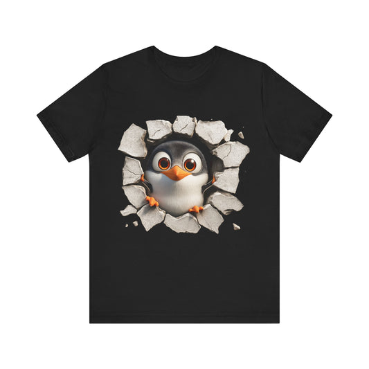 Tux Pinguin T-Shirt, Penguin Lover Gift, Animal Print Apparel, Short Sleeve Tee, Cute Animal Shirt