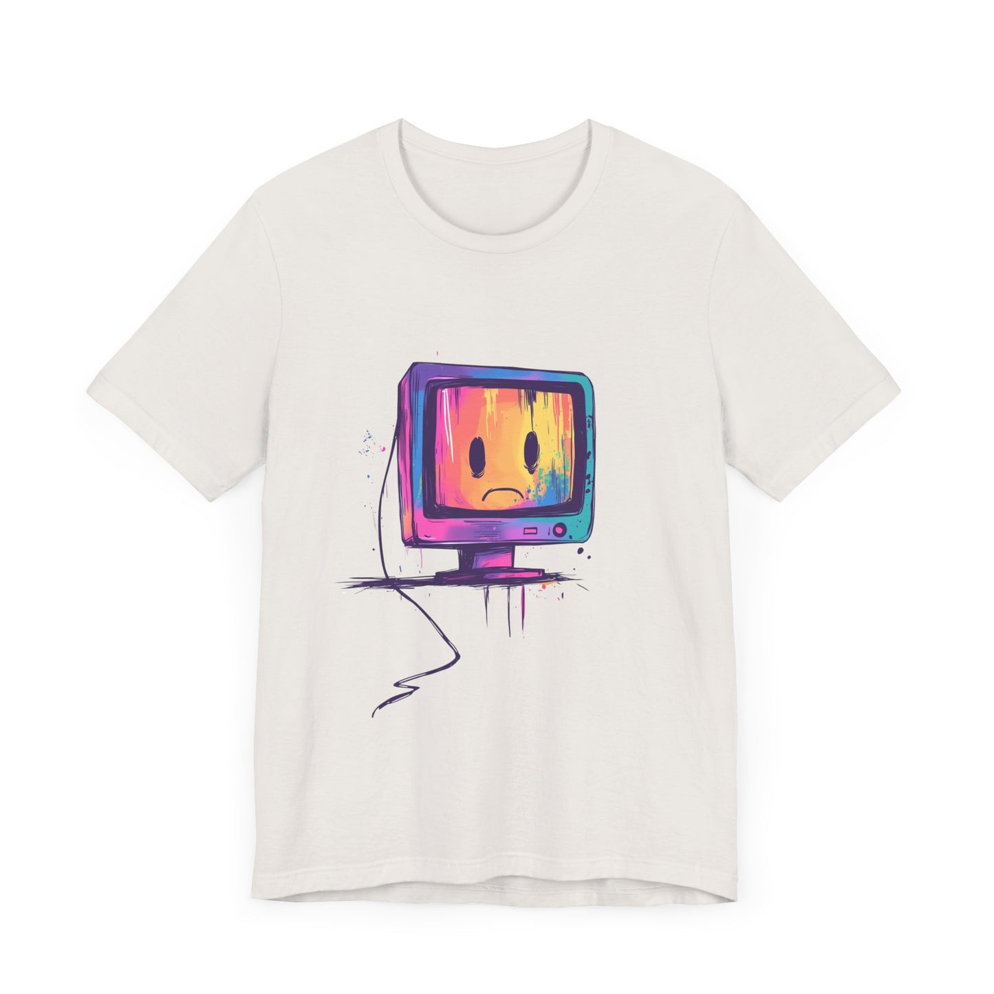 Colorful Linux Sad PC Unisex Tee, T-Shirt, Shirt, Top, Clothing, Apparel