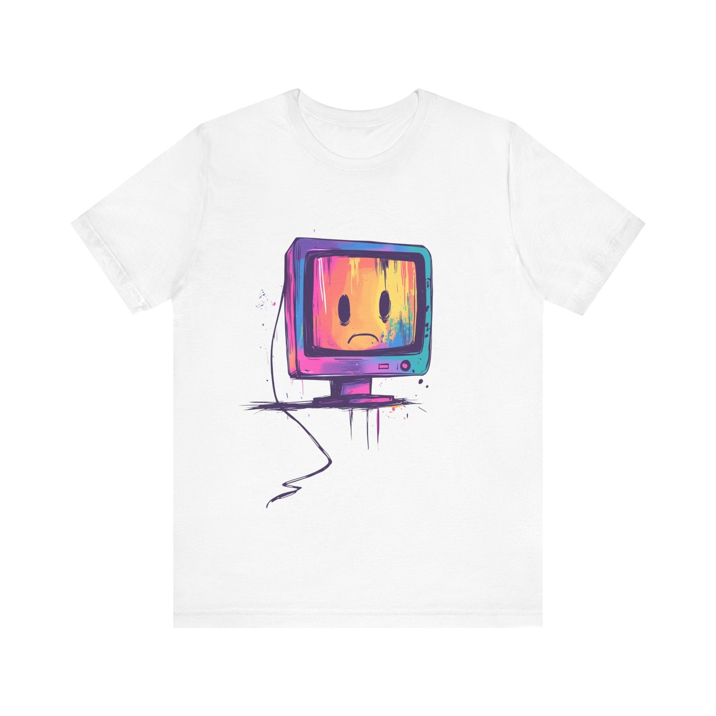 Colorful Linux Sad PC Unisex Tee, T-Shirt, Shirt, Top, Clothing, Apparel