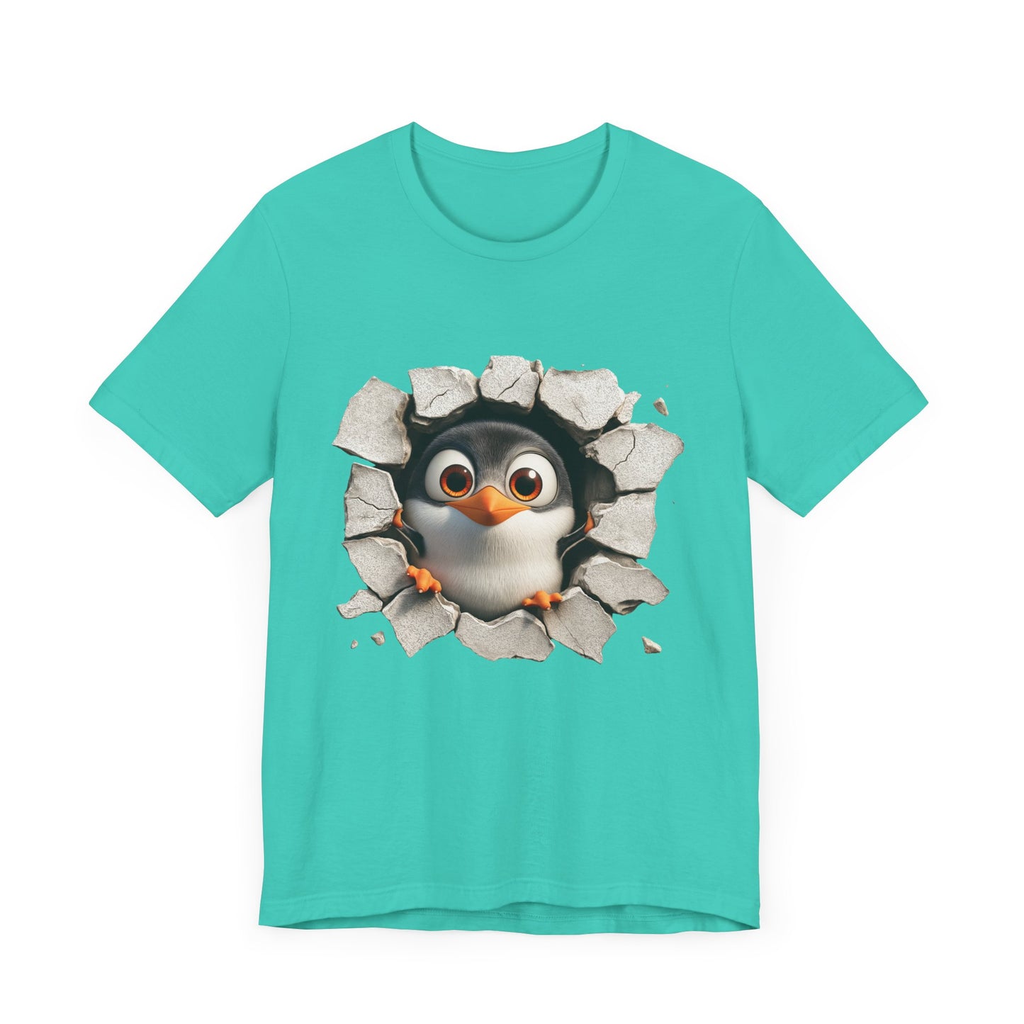 Tux Pinguin T-Shirt, Penguin Lover Gift, Animal Print Apparel, Short Sleeve Tee, Cute Animal Shirt