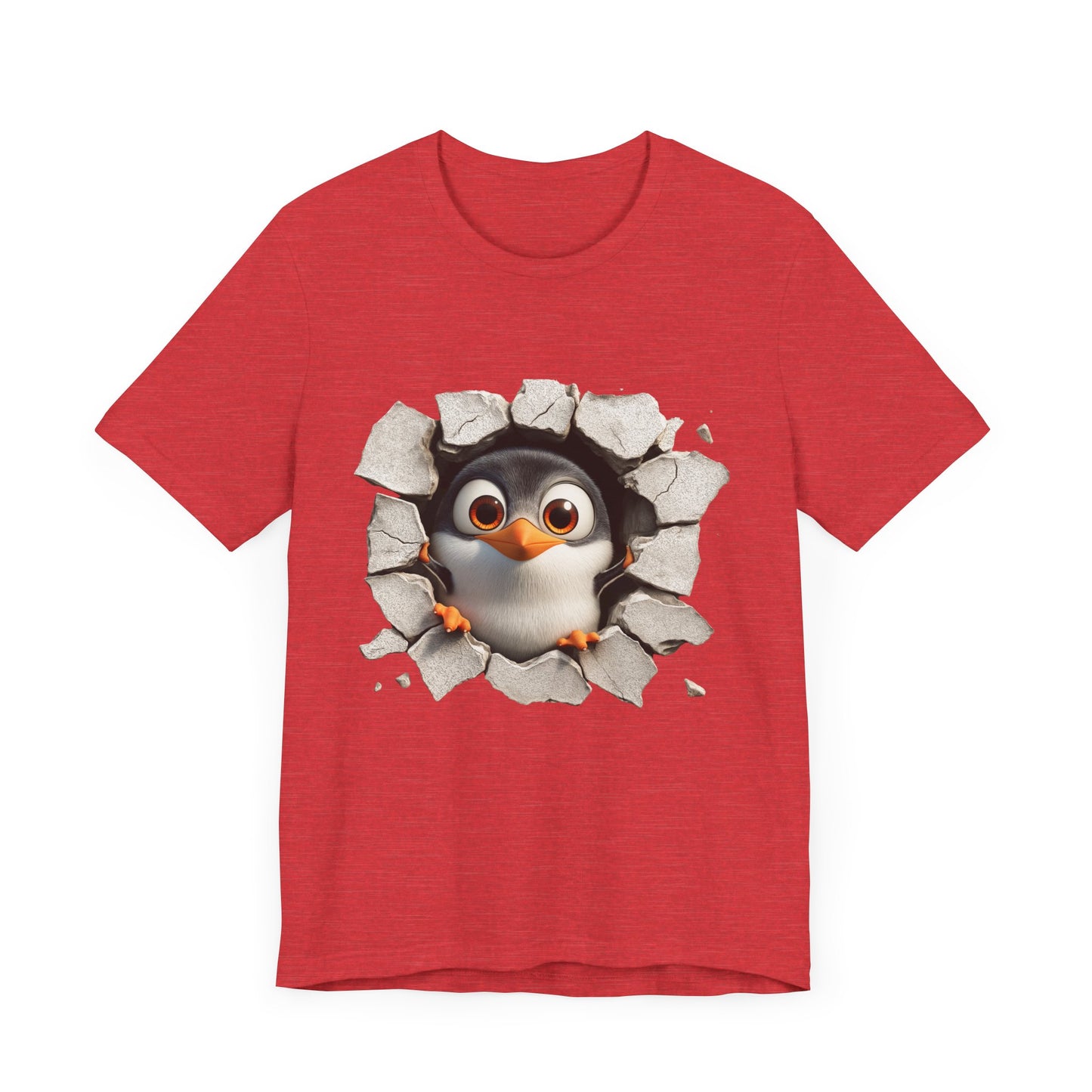 Tux Pinguin T-Shirt, Penguin Lover Gift, Animal Print Apparel, Short Sleeve Tee, Cute Animal Shirt