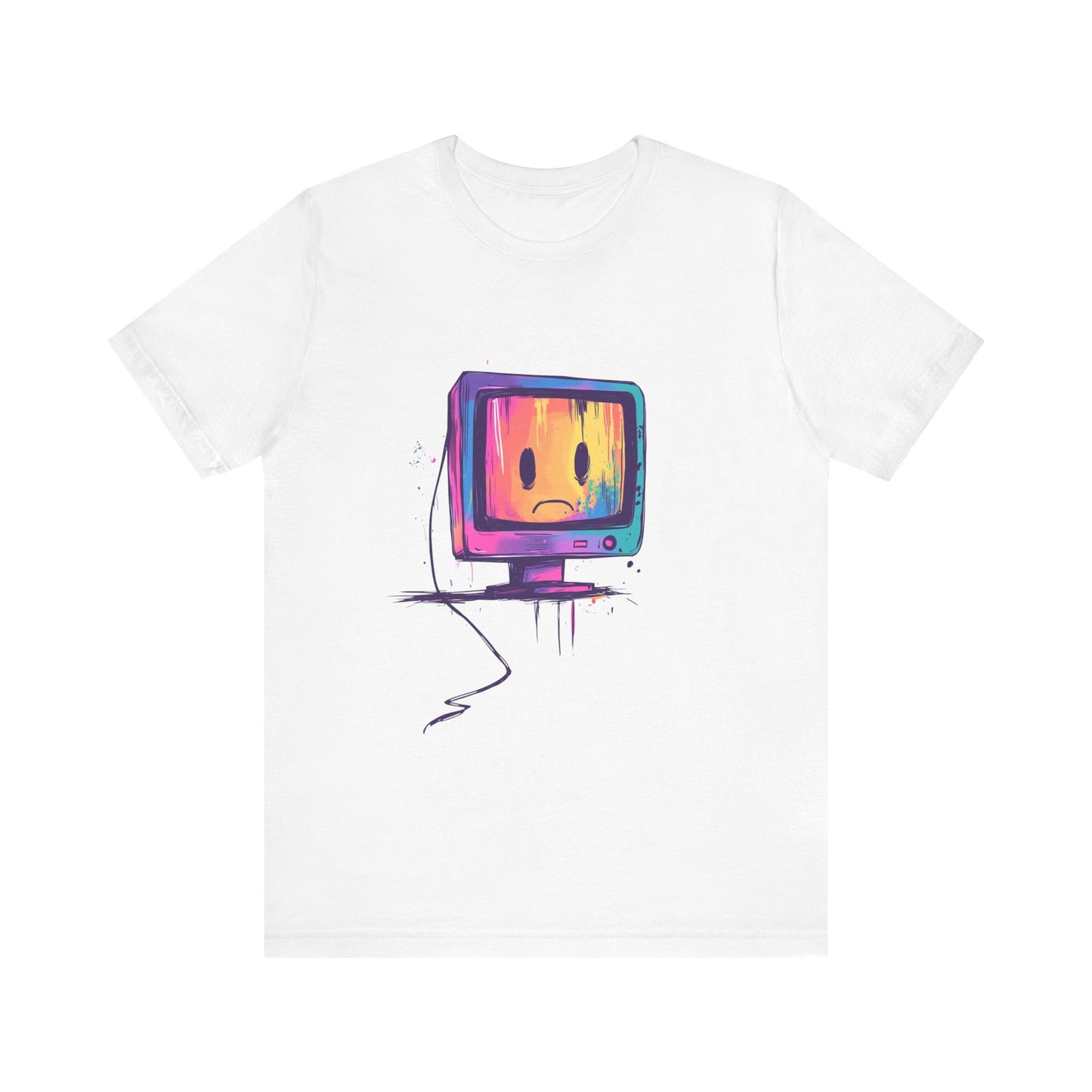 Colorful Linux Sad PC Unisex Tee, T-Shirt, Shirt, Top, Clothing, Apparel