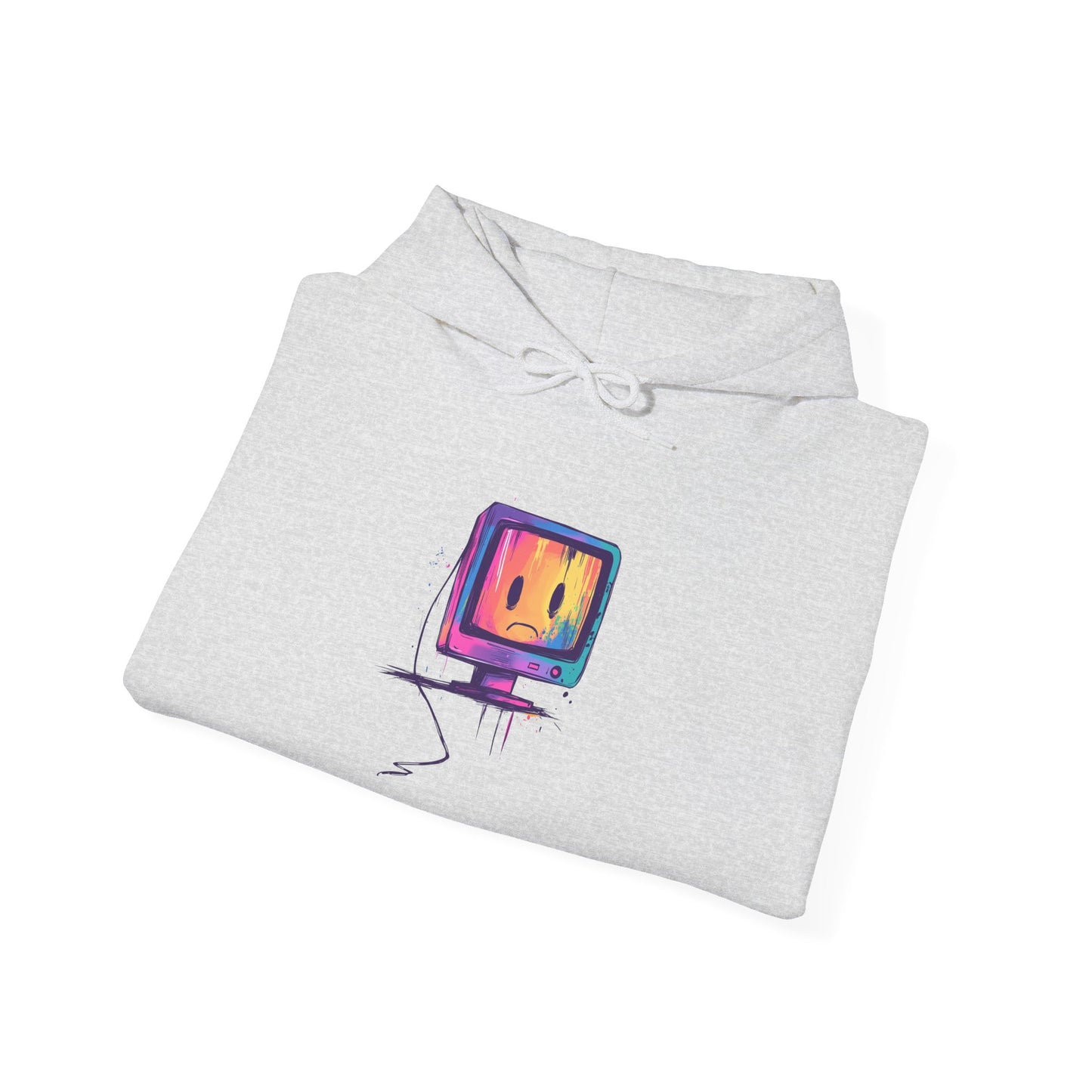 Sad PC Colorful Hoodie Sweatshirt, Unisex Jumper, Graphic Pullover, Computer Geek Gift, Tech Lover Present