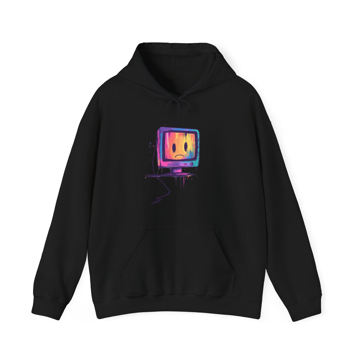 Sad PC Colorful Hoodie Sweatshirt, Unisex Jumper, Graphic Pullover, Computer Geek Gift, Tech Lover Present