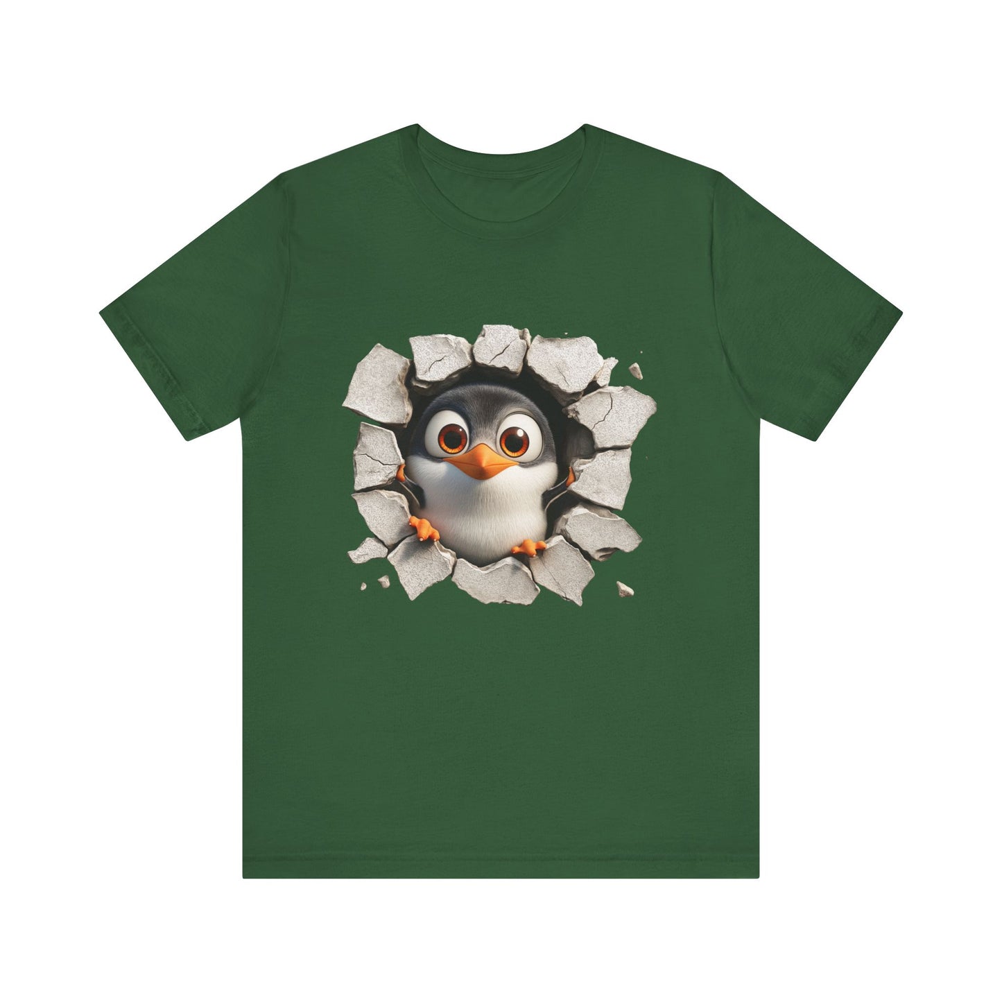 Tux Pinguin T-Shirt, Penguin Lover Gift, Animal Print Apparel, Short Sleeve Tee, Cute Animal Shirt