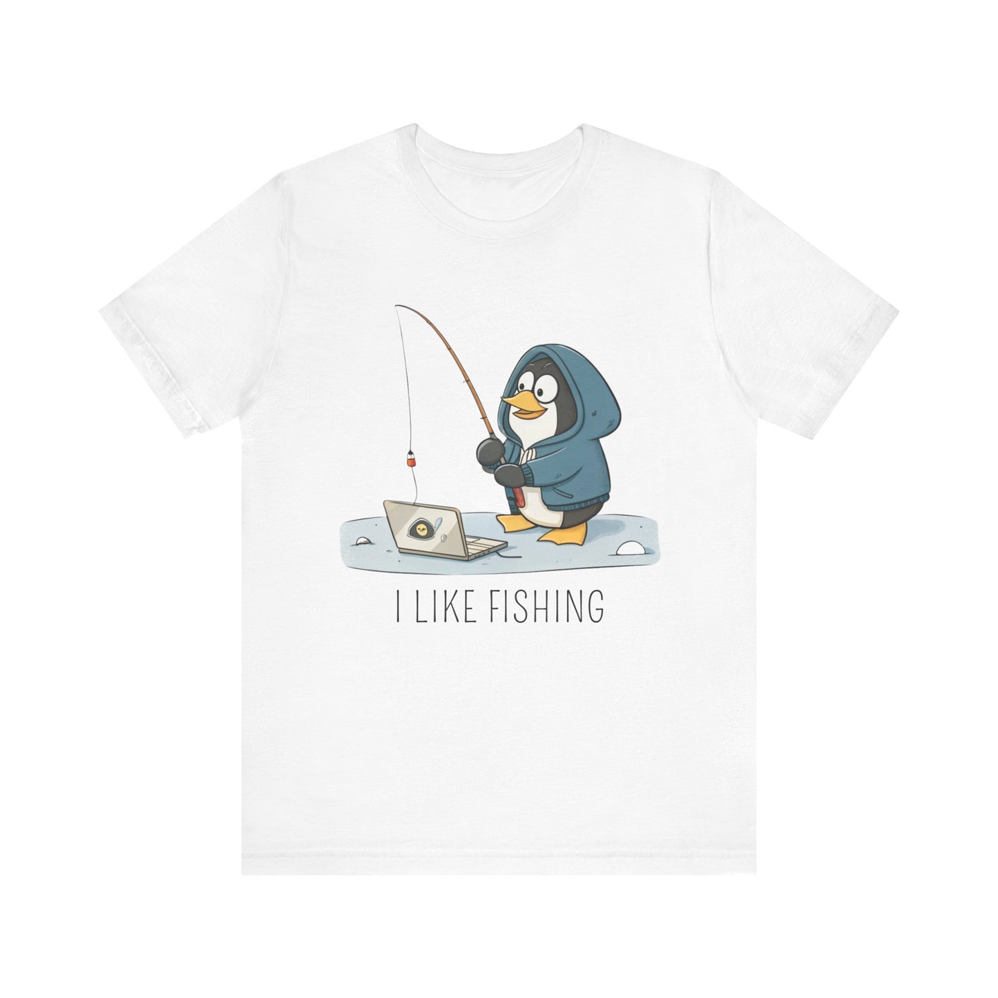 Funny Tux Fishing T-Shirt – Penguin Gift for Techies