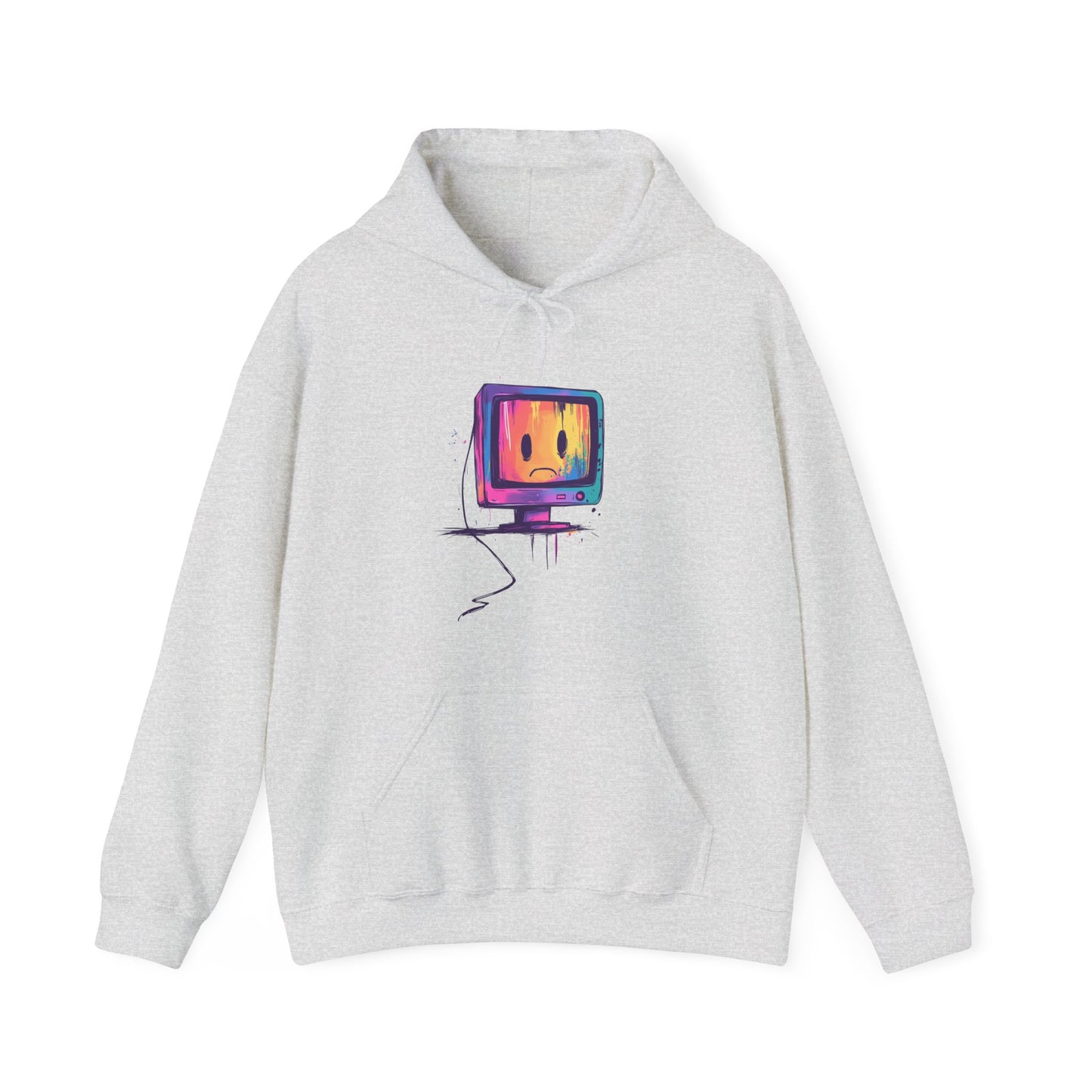 Sad PC Colorful Hoodie Sweatshirt, Unisex Jumper, Graphic Pullover, Computer Geek Gift, Tech Lover Present