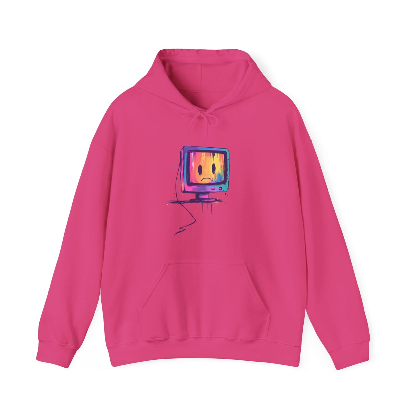 Sad PC Colorful Hoodie Sweatshirt, Unisex Jumper, Graphic Pullover, Computer Geek Gift, Tech Lover Present