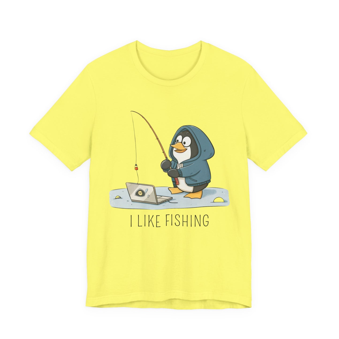 Funny Tux Fishing T-Shirt – Penguin Gift for Techies