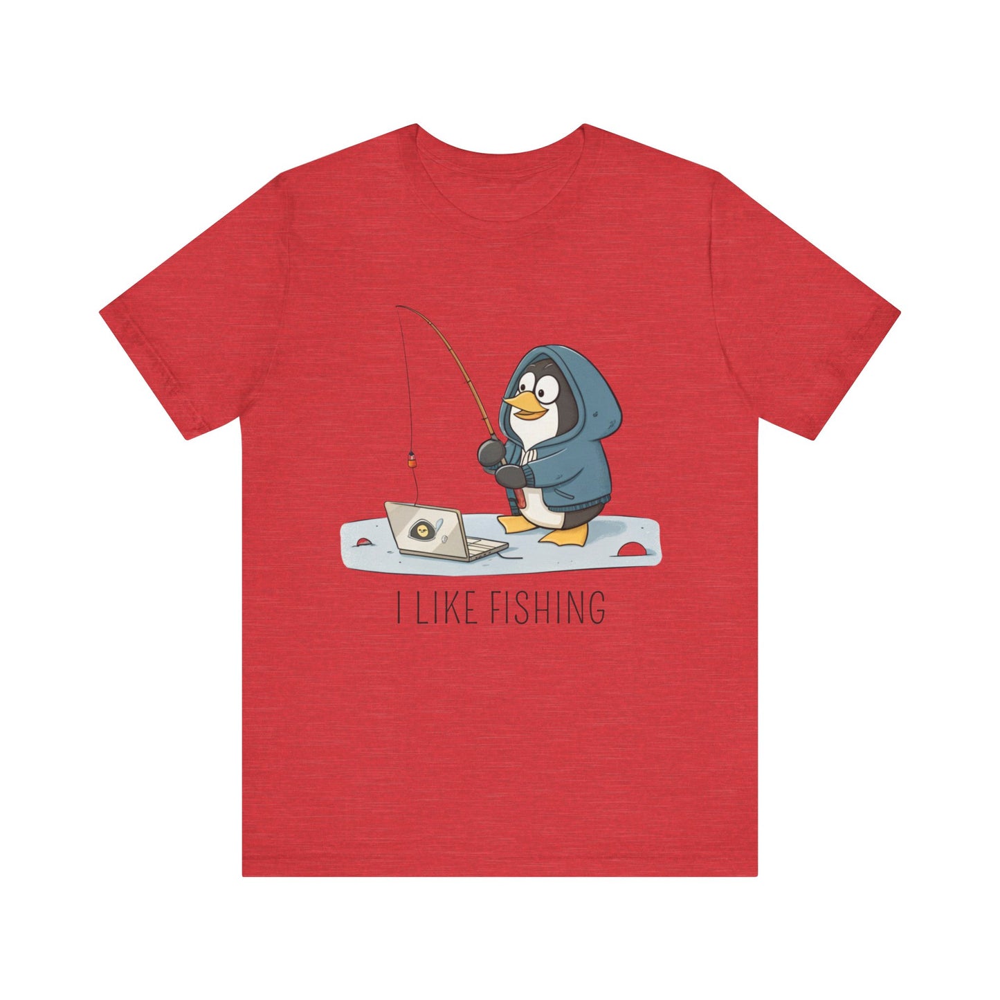 Funny Tux Fishing T-Shirt – Penguin Gift for Techies