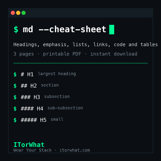 Markdown Cheat Sheet - ITorWhat
